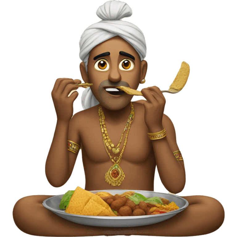 Indian eating  emoji