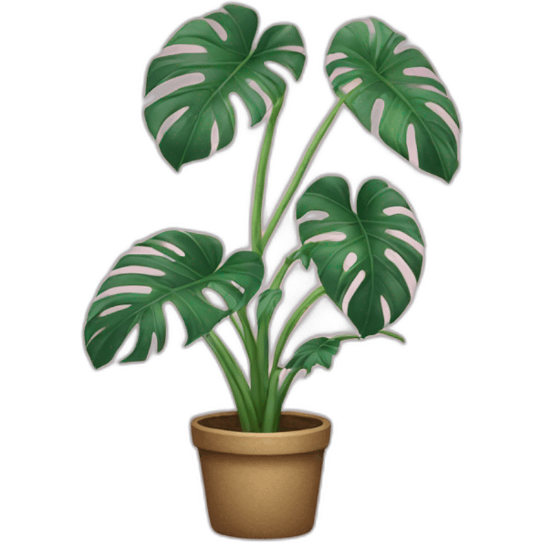 Pink Monstera plant emoji