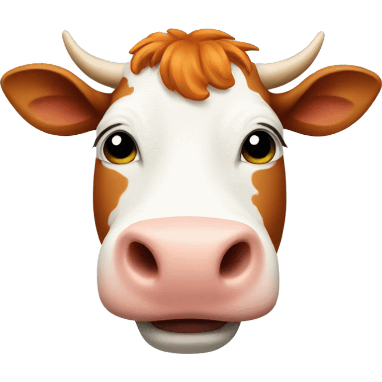 A ginger cow emoji