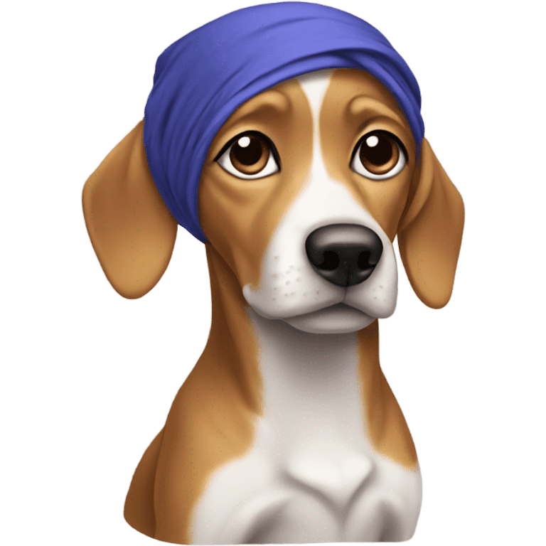 Dog wearing durag emoji