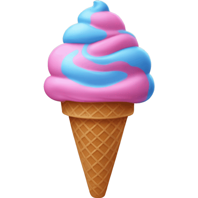 pink and blue ice cream swirl emoji