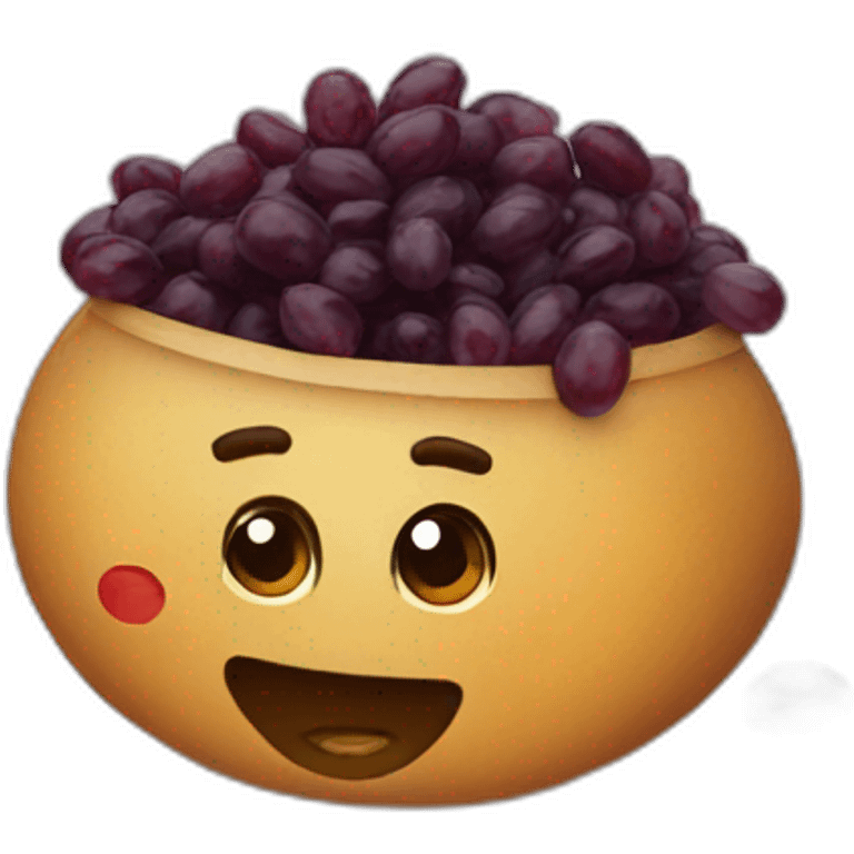 raisins on the plate emoji