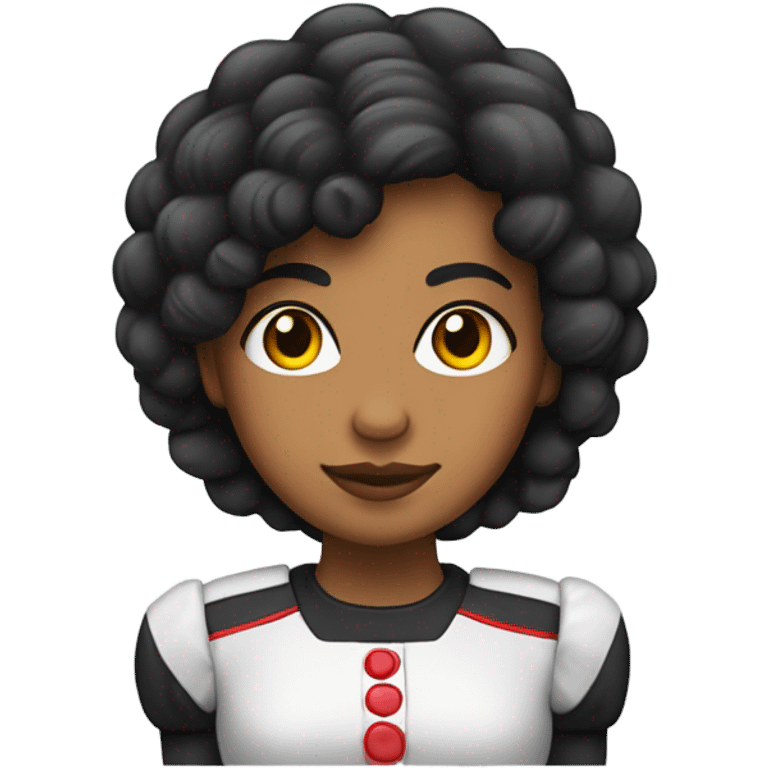 chica de pelo negro con mechones rojos emoji