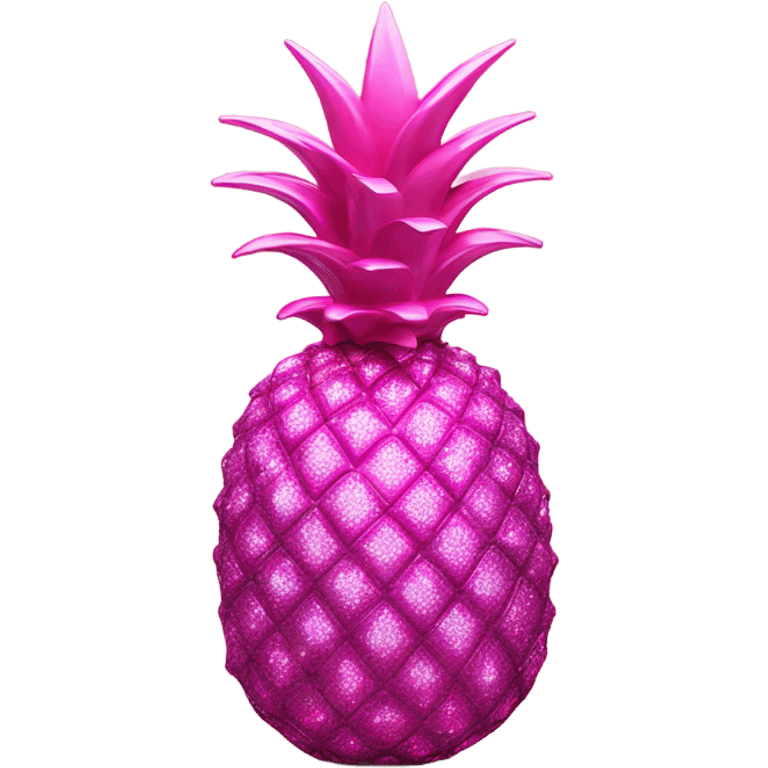 Pink pineapple with glitter realistic  emoji