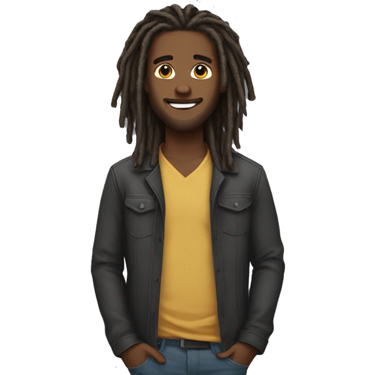 A  guy have a dreads hair emoji