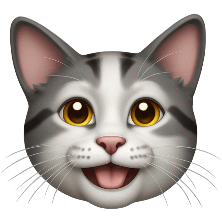 make a realistic cat emoji thats happy emoji