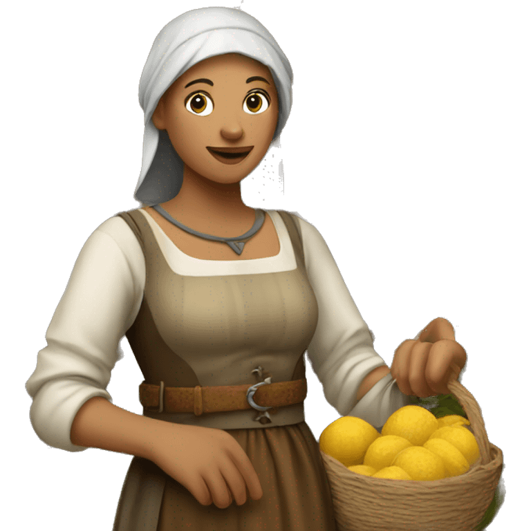 medieval market maid emoji