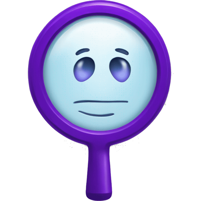 purple magnifying glass emoji