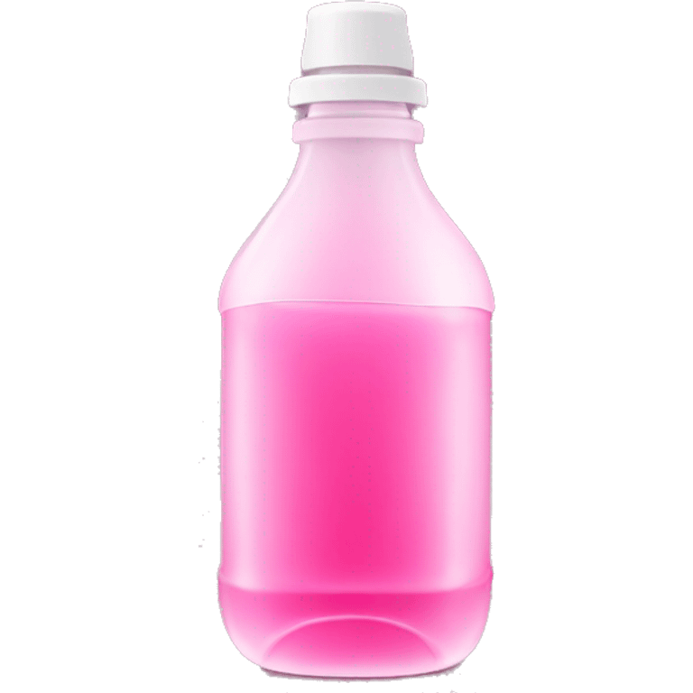 plastic bottle with crystaline pink liquid emoji