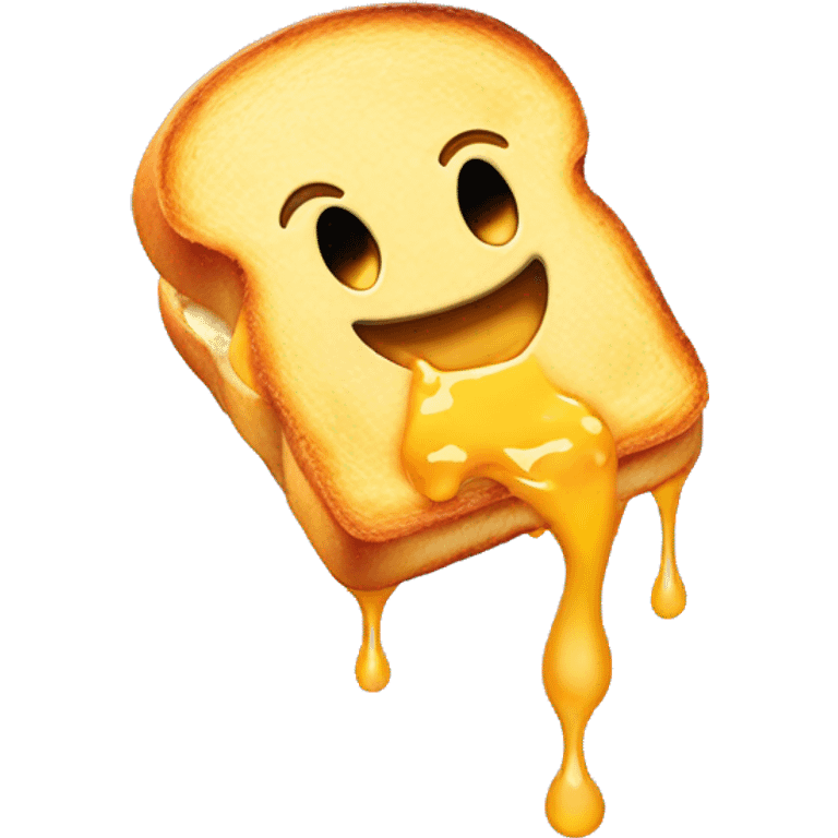 Dripping grilled cheese sandwich emoji