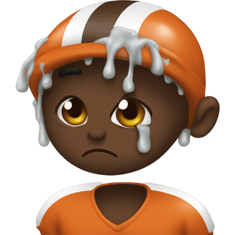 Browns fan vomits emoji