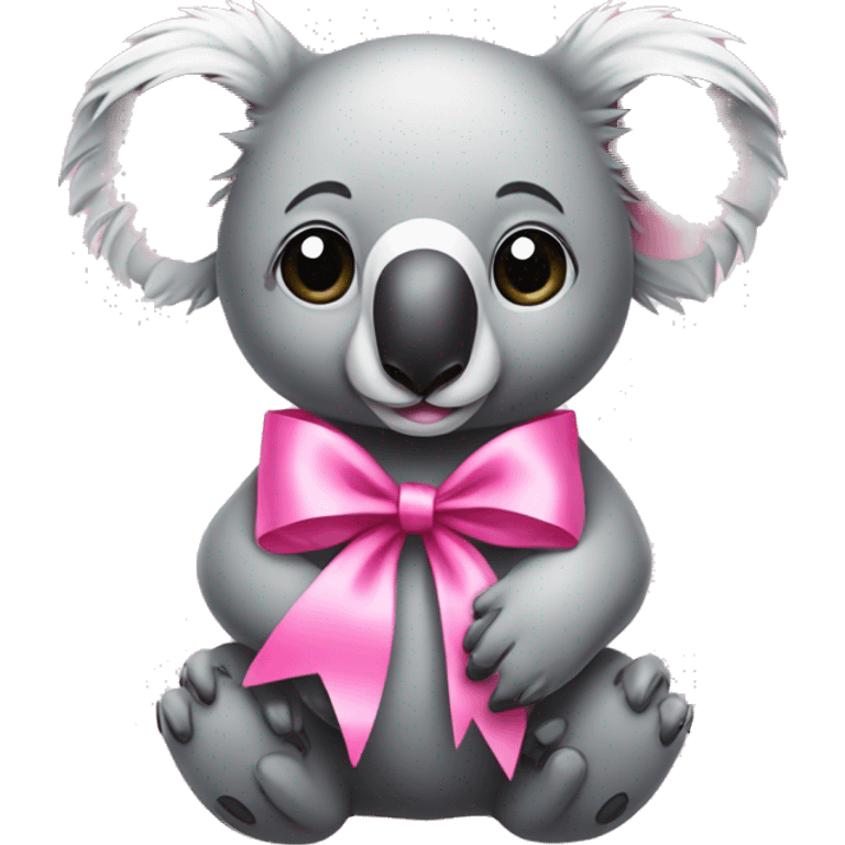 Koala with pink ribbon  emoji