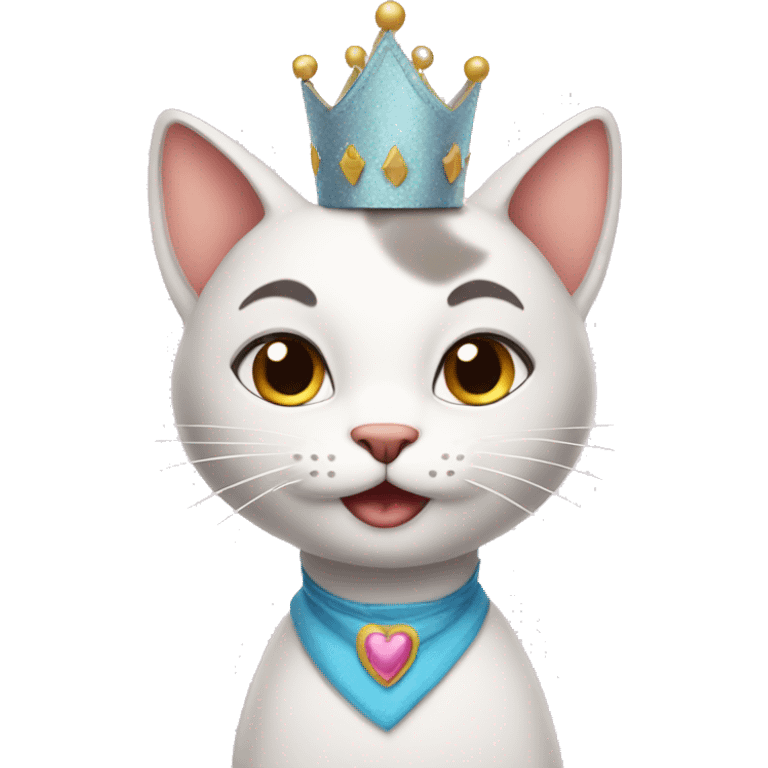 Cat birthday princesss emoji