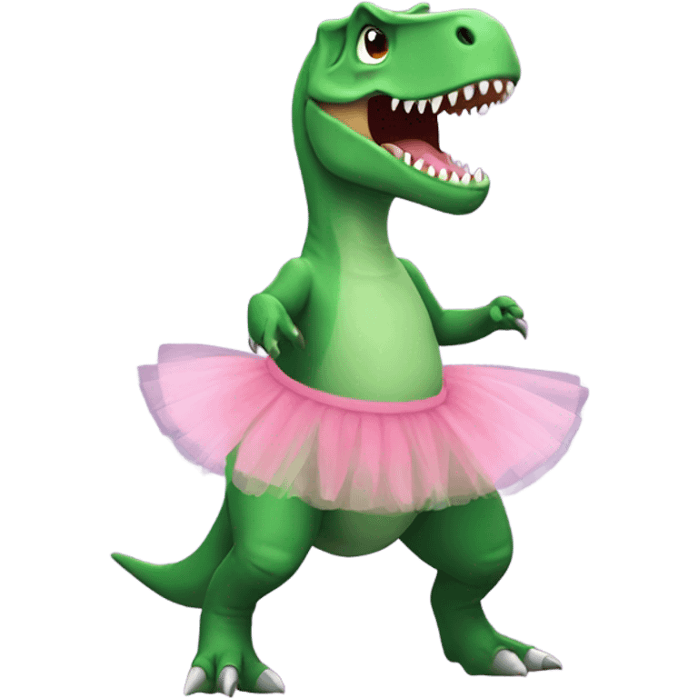 T-Rex en tutu emoji