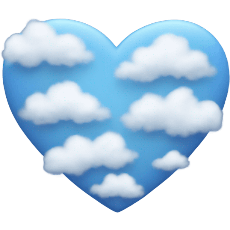 dark blue heart in the clouds emoji