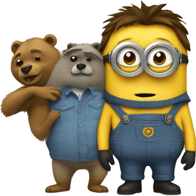 Minion with bear shirt  emoji