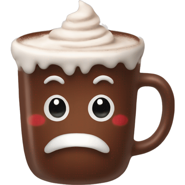 hot chocolate in a christmas mug emoji