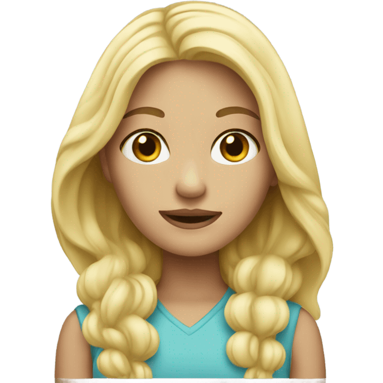 Clean blonde girl emoji