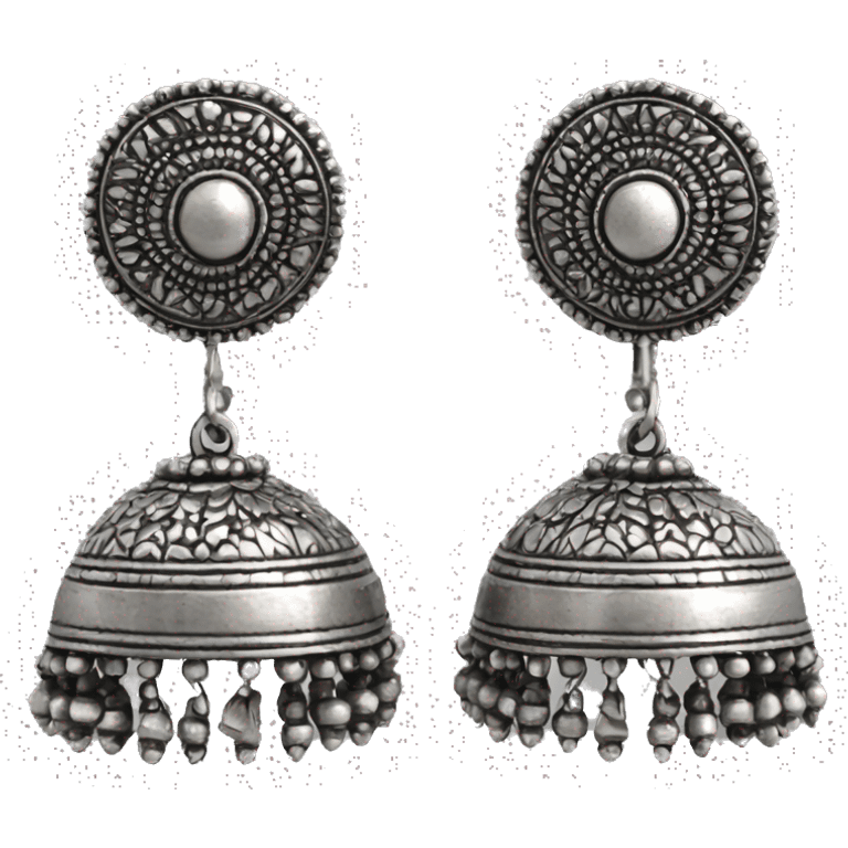 silver jhumka emoji