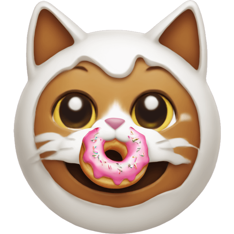 cat eating donut emoji