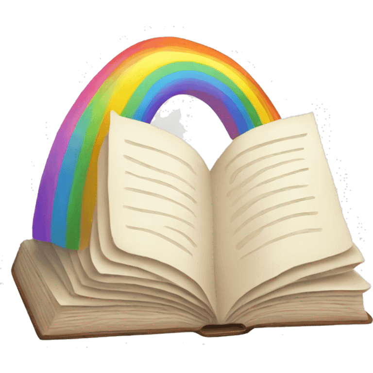 Open book with rainbow emoji