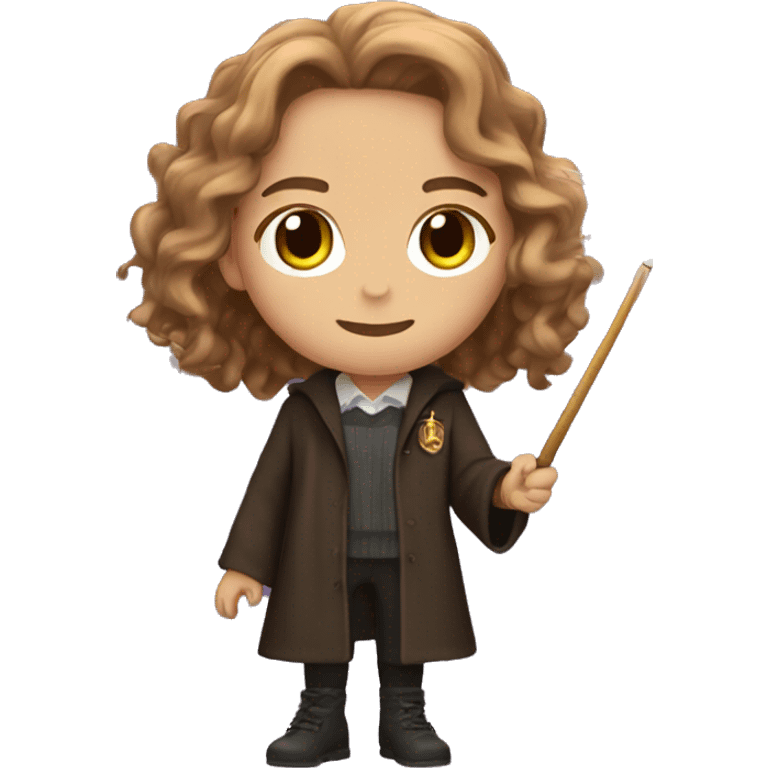 hermione granger with a magic wand emoji