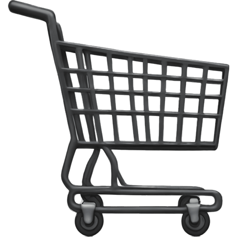 Black shopping cart emoji