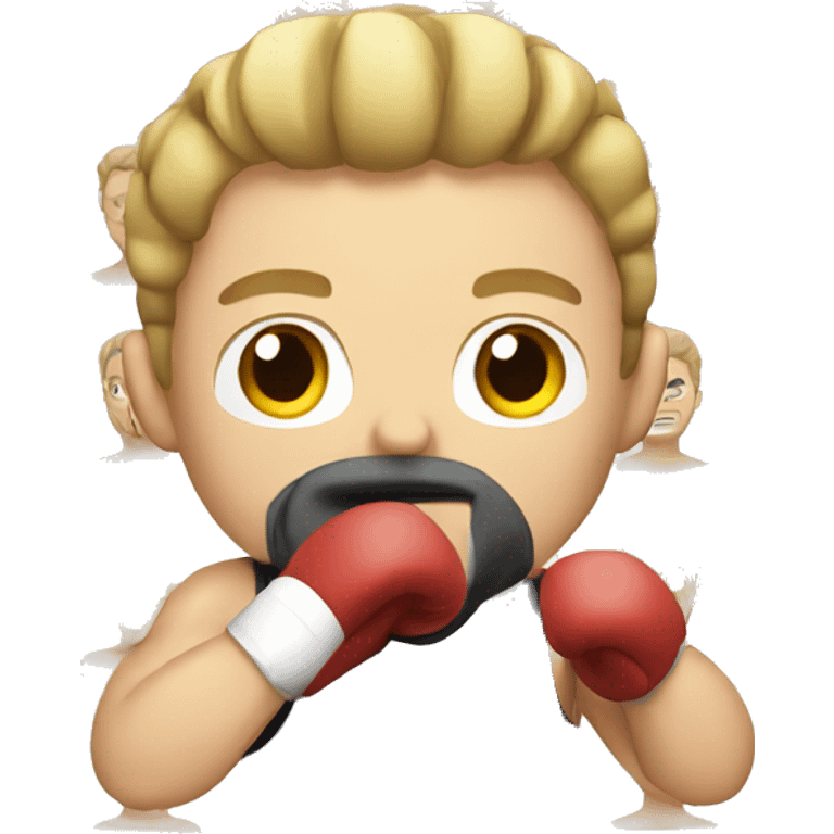 White Guy boxing emoji