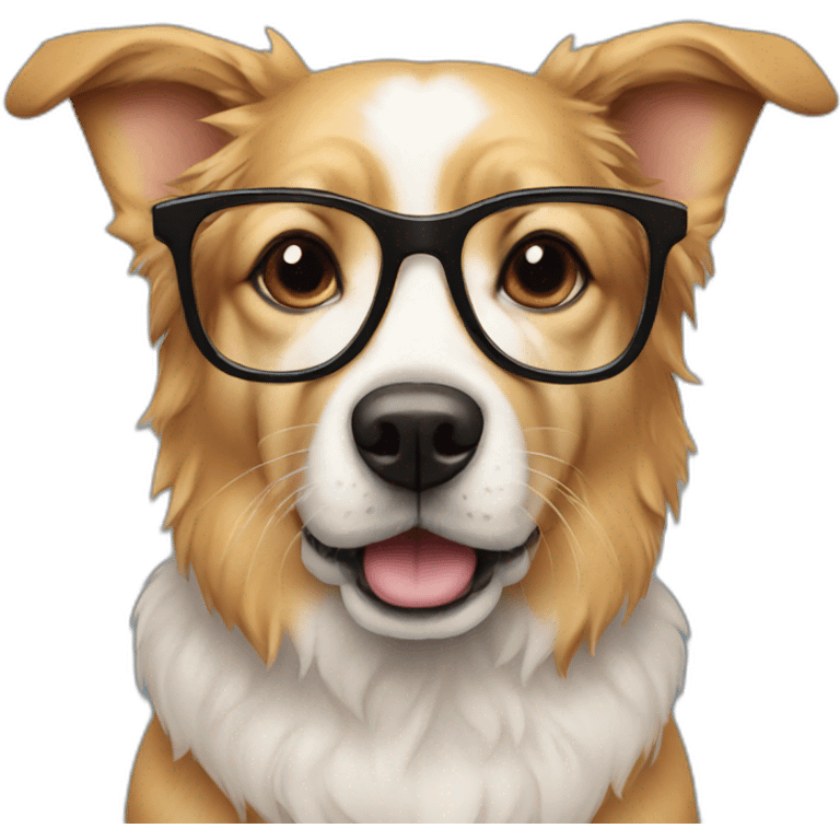 Dog in the glasses emoji