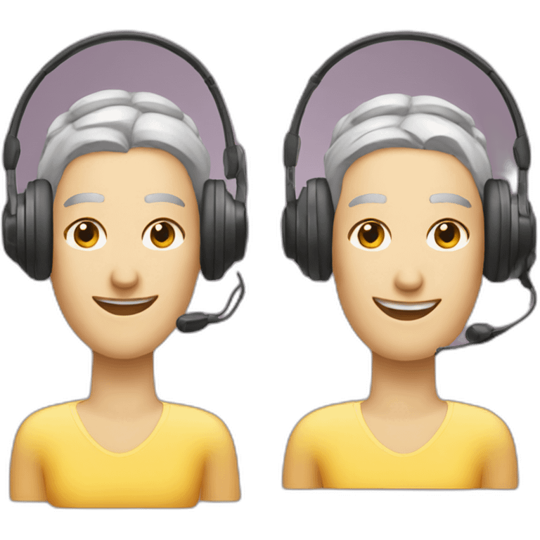 Dual headset phone emoji