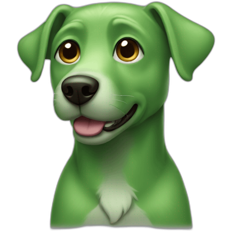 green dog emoji