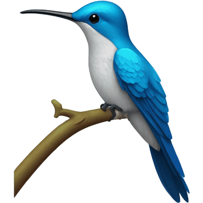 blue hummingbird  emoji