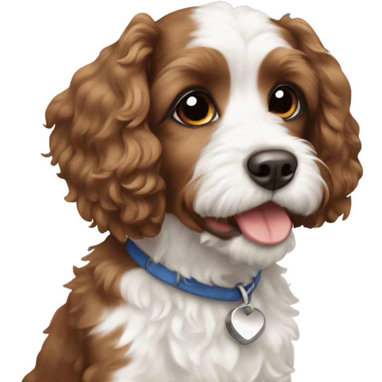 brown and white cavoodle  emoji