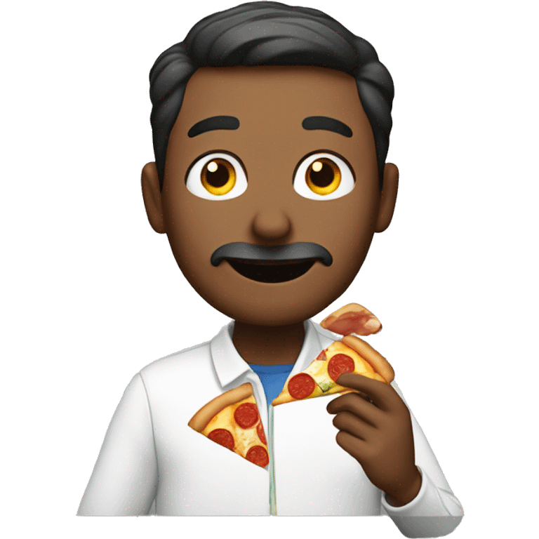 Man eating pizza  emoji