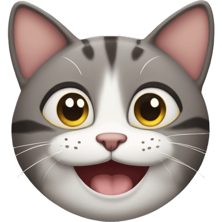 Smiling cat with star shaped pupils emoji