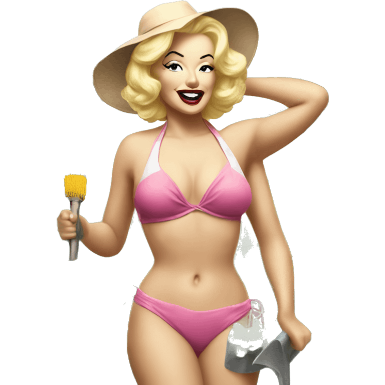 Marilyn Monroe gardening in a bikini  emoji