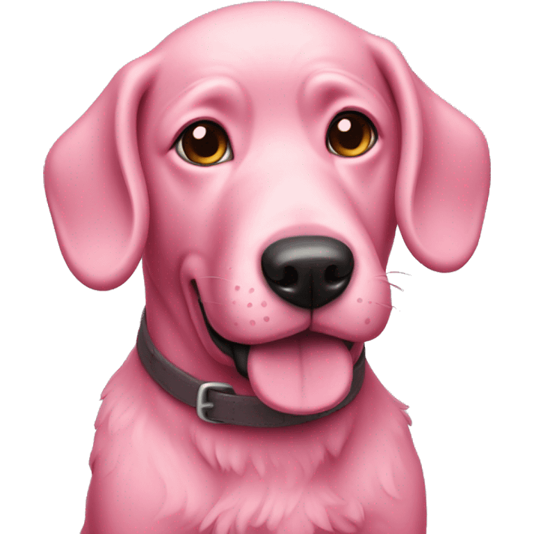 Pink dog emoji