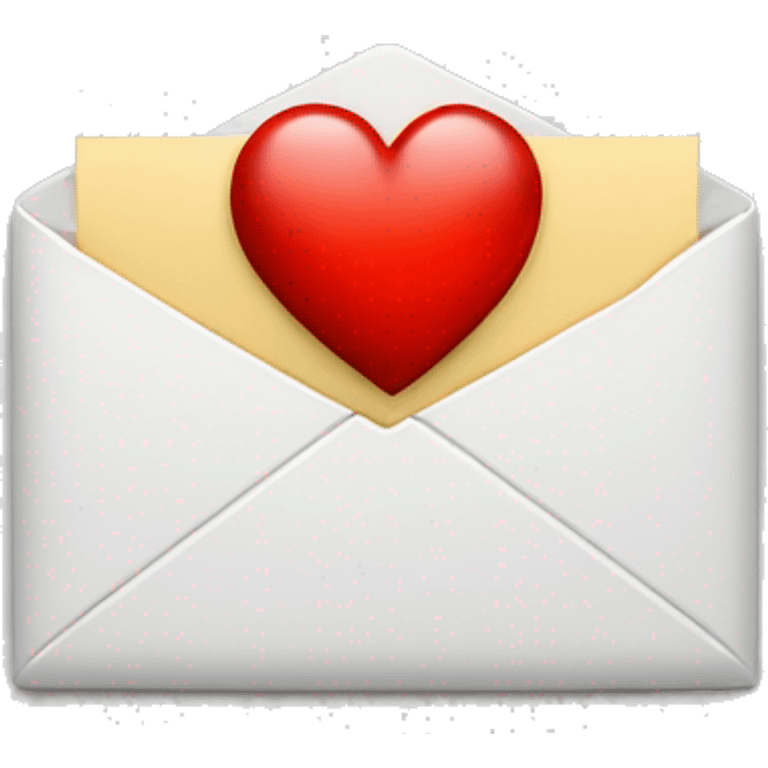 email with red heart emoji