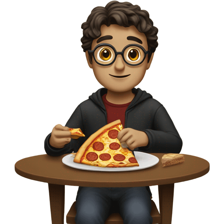 Harry Potter eating pizza  emoji