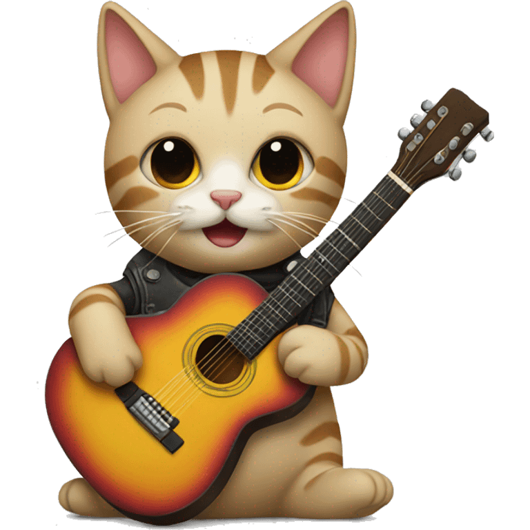 cat with a guitar emoji