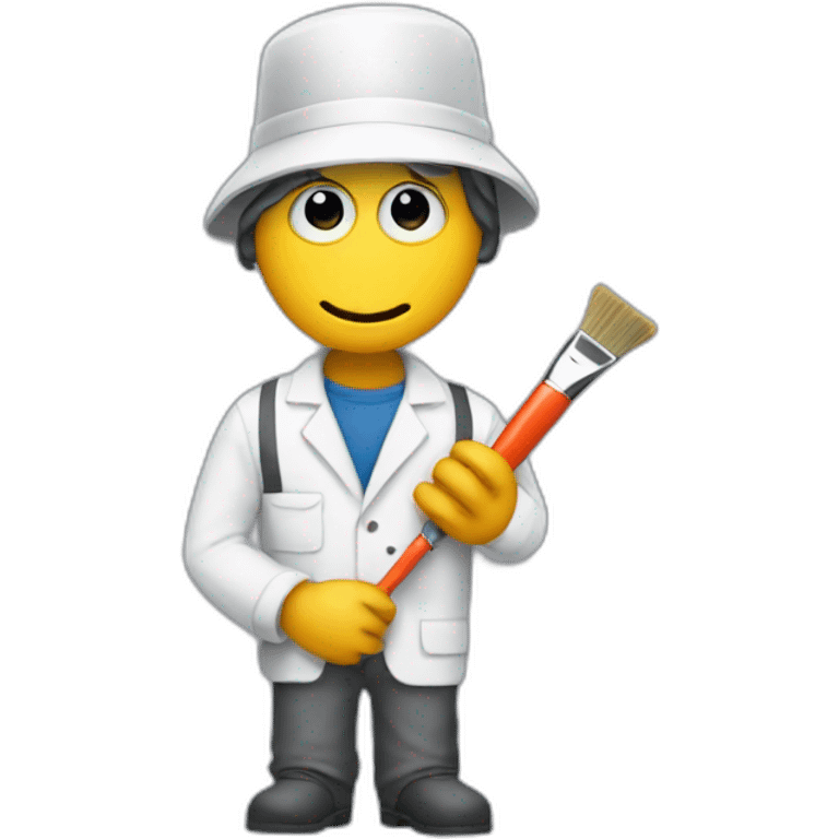 clippy dressed as a painter emoji