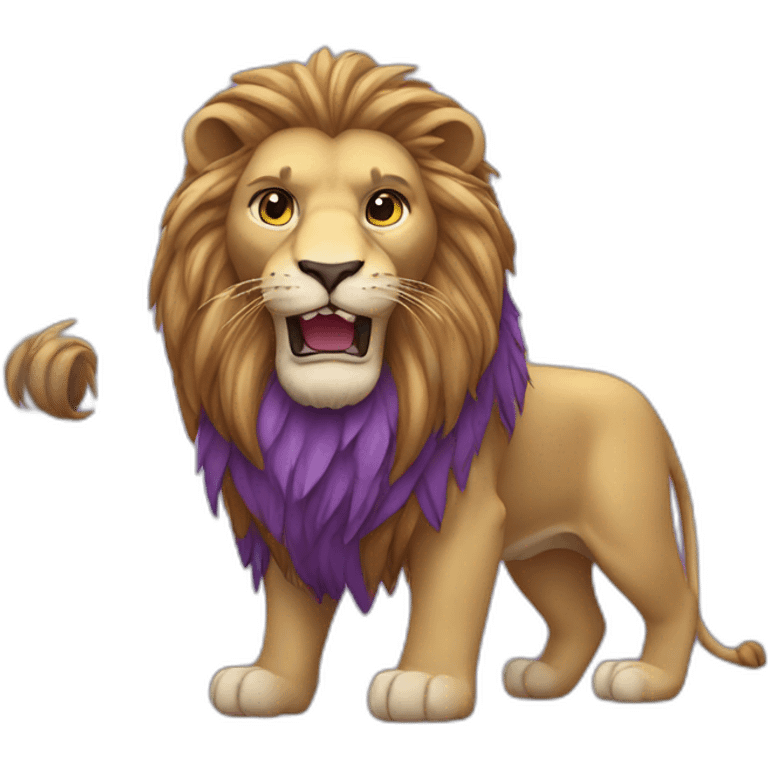 lion purple emoji