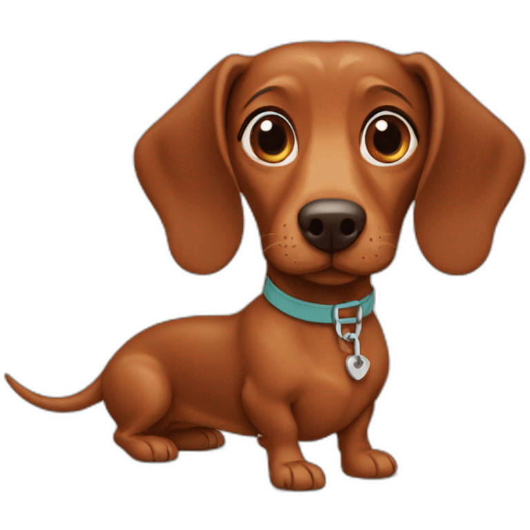 brown weiner dog emoji