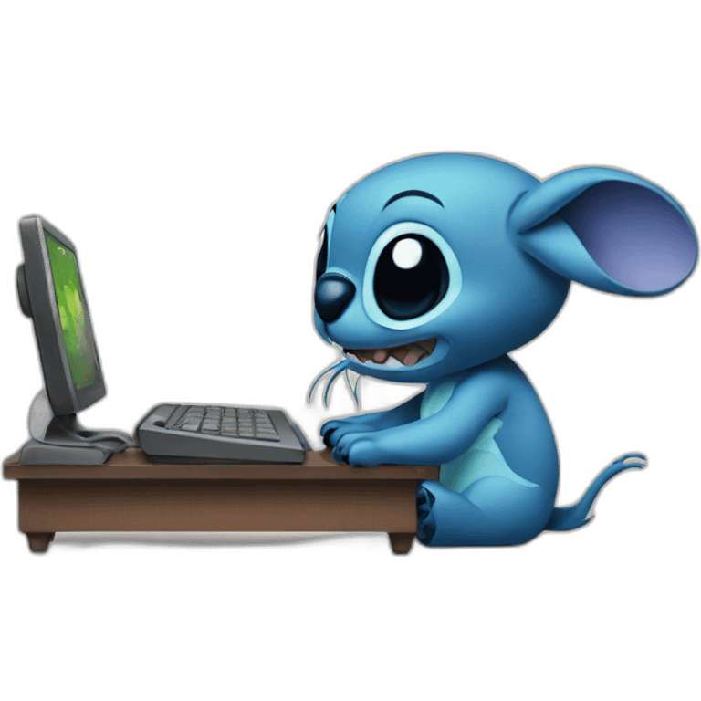 stitch writes computer emoji