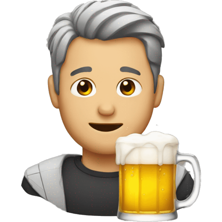 Man drinking beer emoji