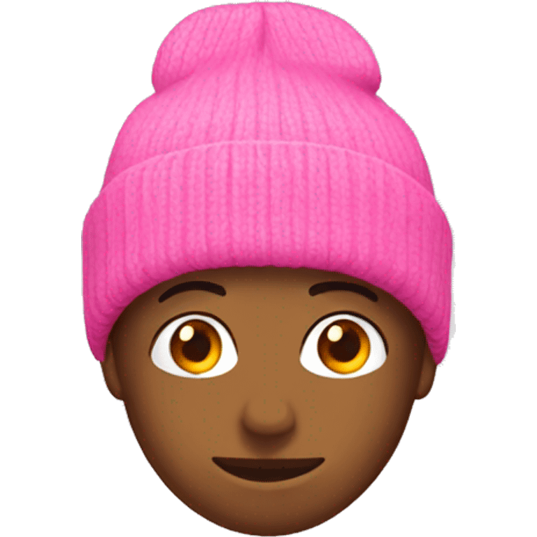 Pink beanie hat emoji