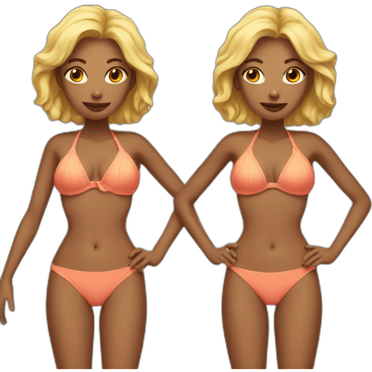 Woman wearing bikini emoji