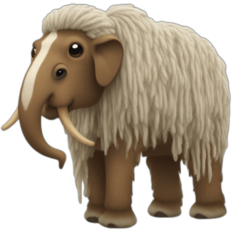 mammonth with wool emoji