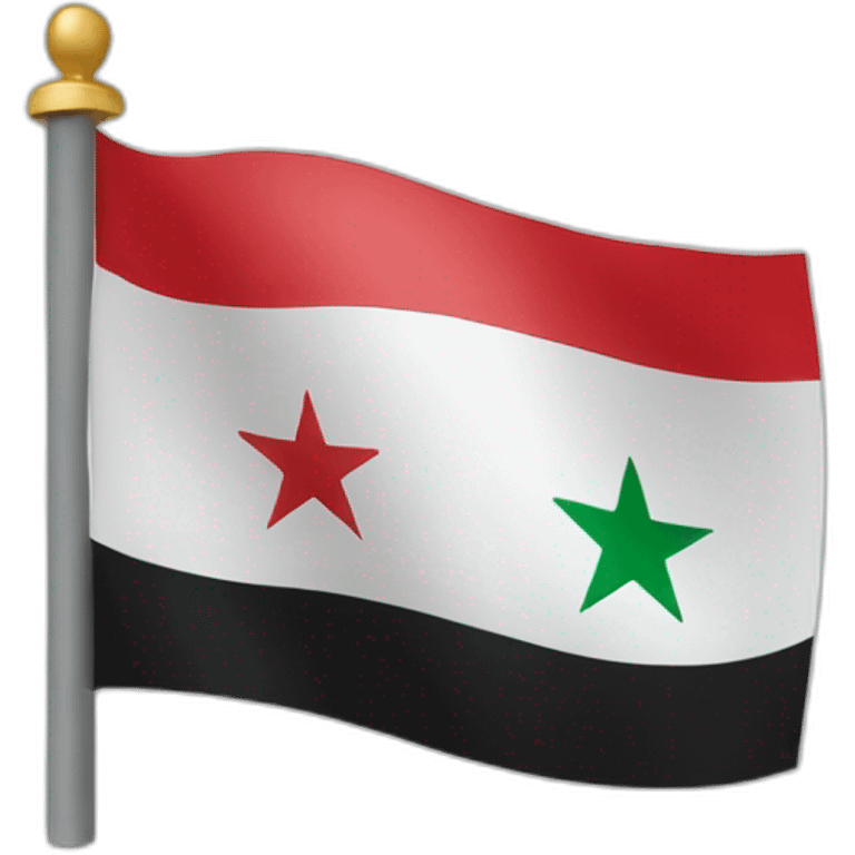 syria flag with 3 stars emoji