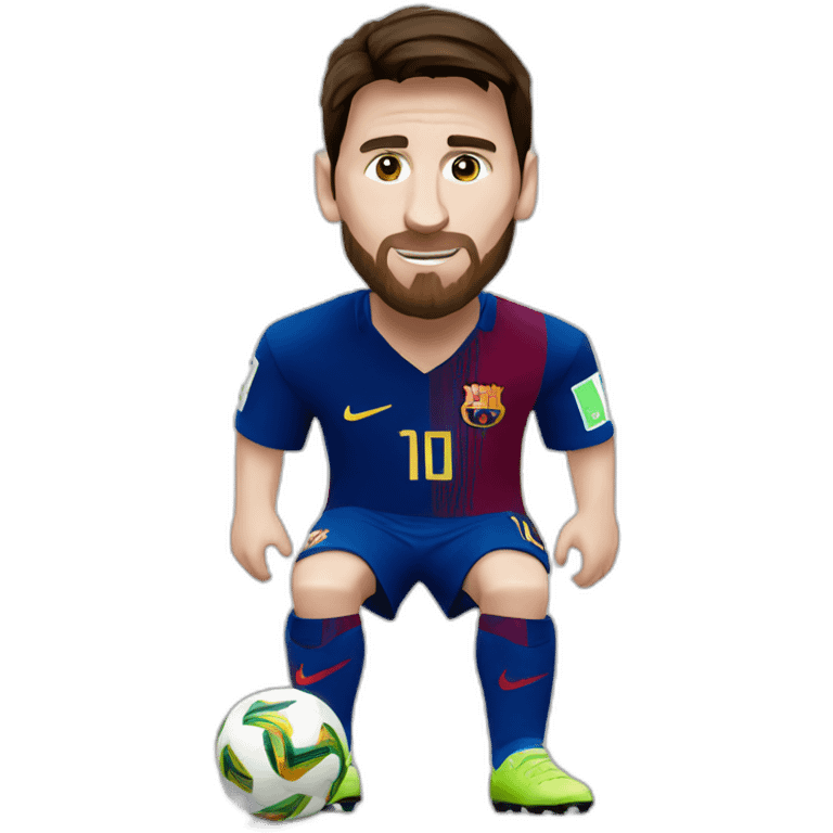 lionel messi with world cup emoji